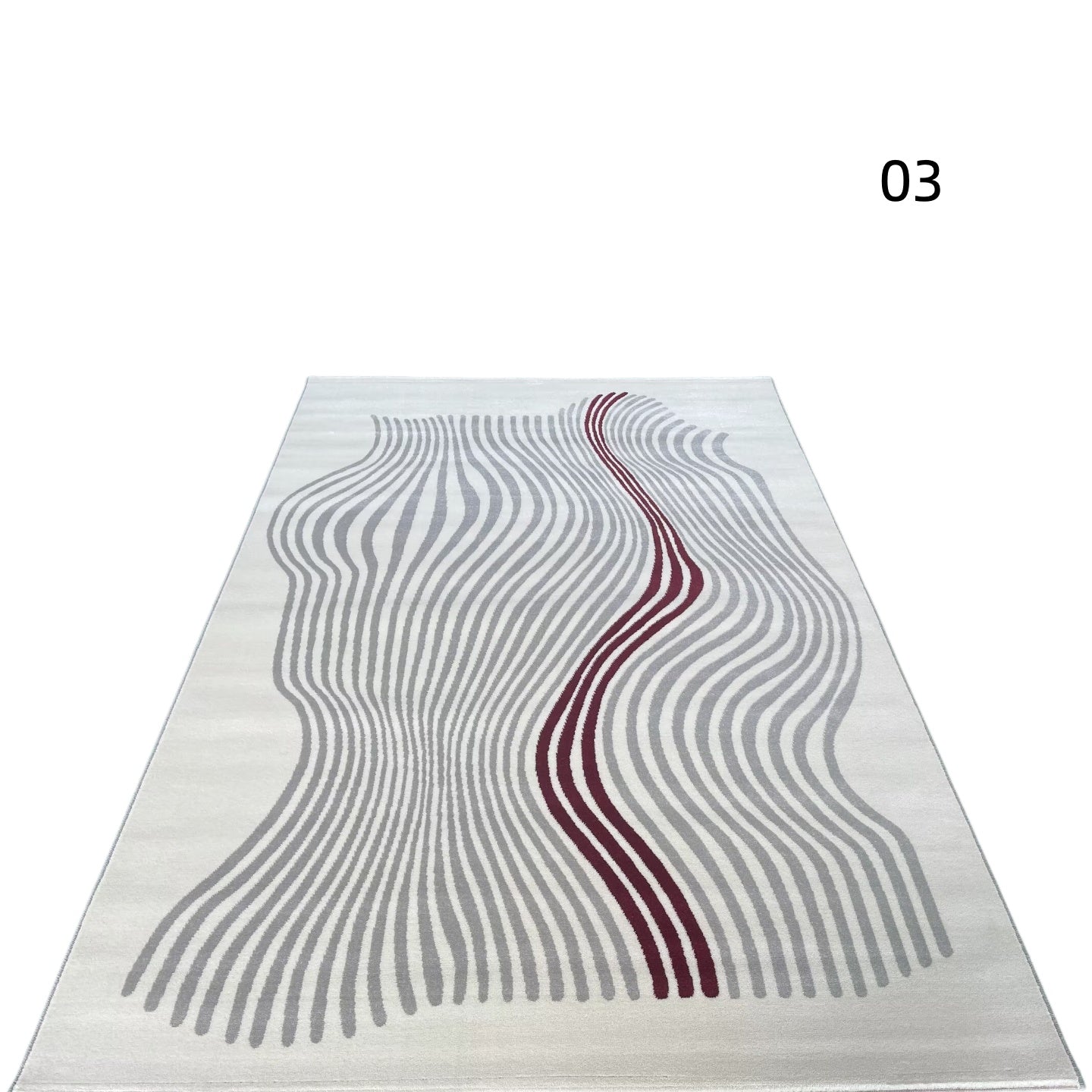 定番北欧風3Dデザインのウィルトン織カーペット（Zen Echo）