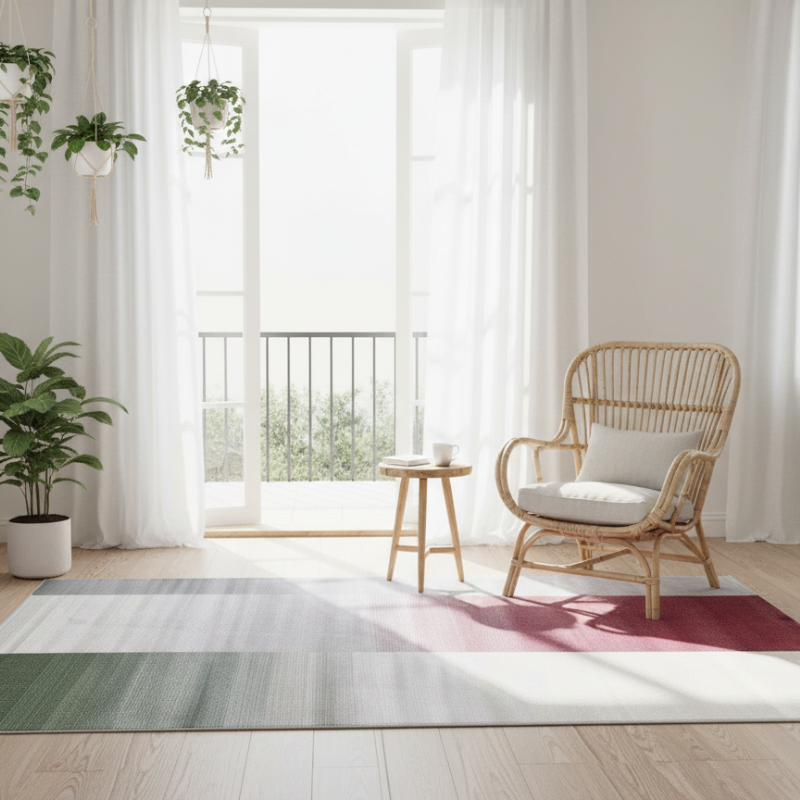 定番北欧風3Dデザインのウィルトン織カーペット（Zen Echo）