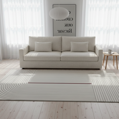 定番北欧風3Dデザインのウィルトン織カーペット（Zen Echo）