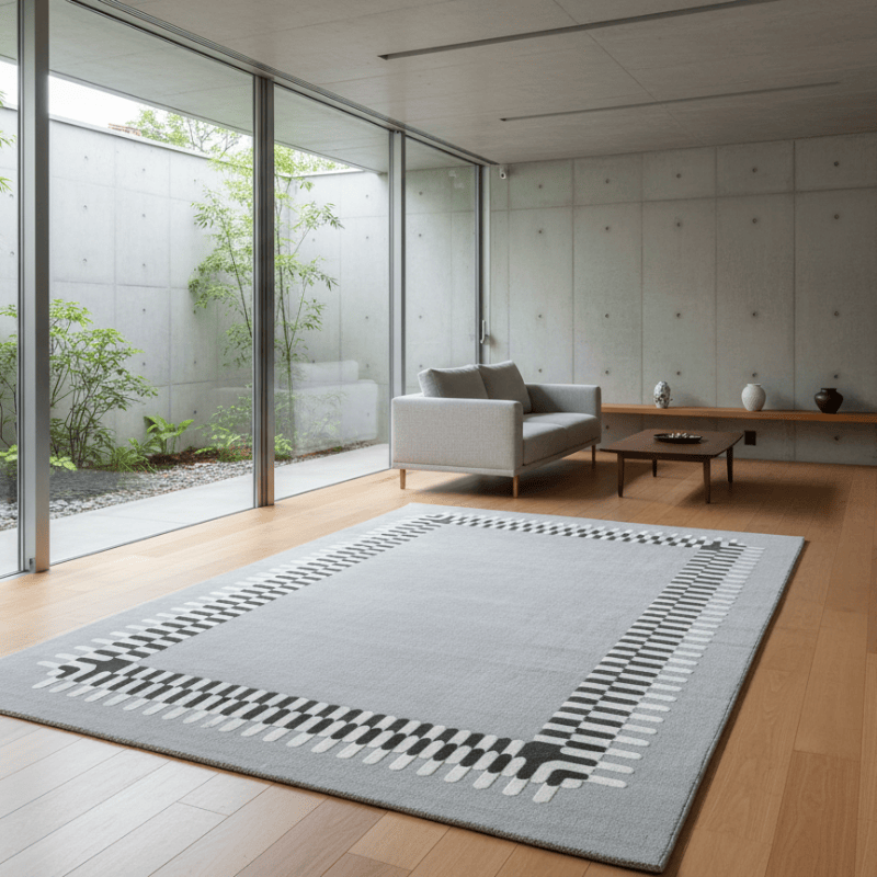 定番北欧風3Dデザインのウィルトン織カーペット（Yufan）