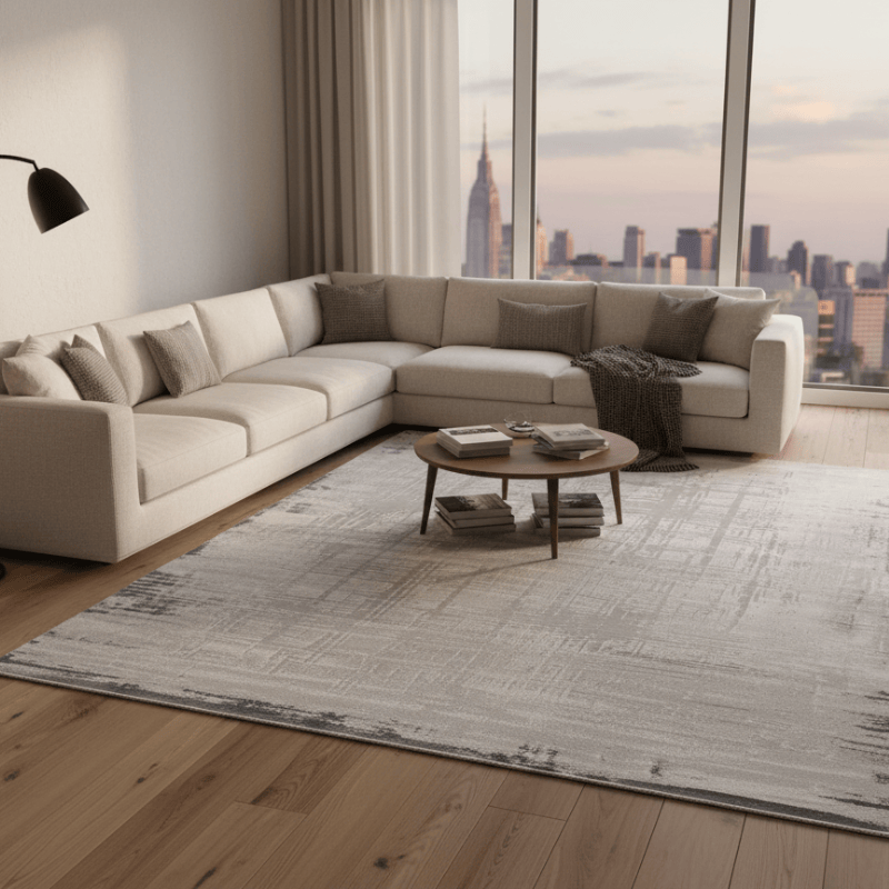 定番北欧風3Dデザインのウィルトン織カーペット（Yufan）