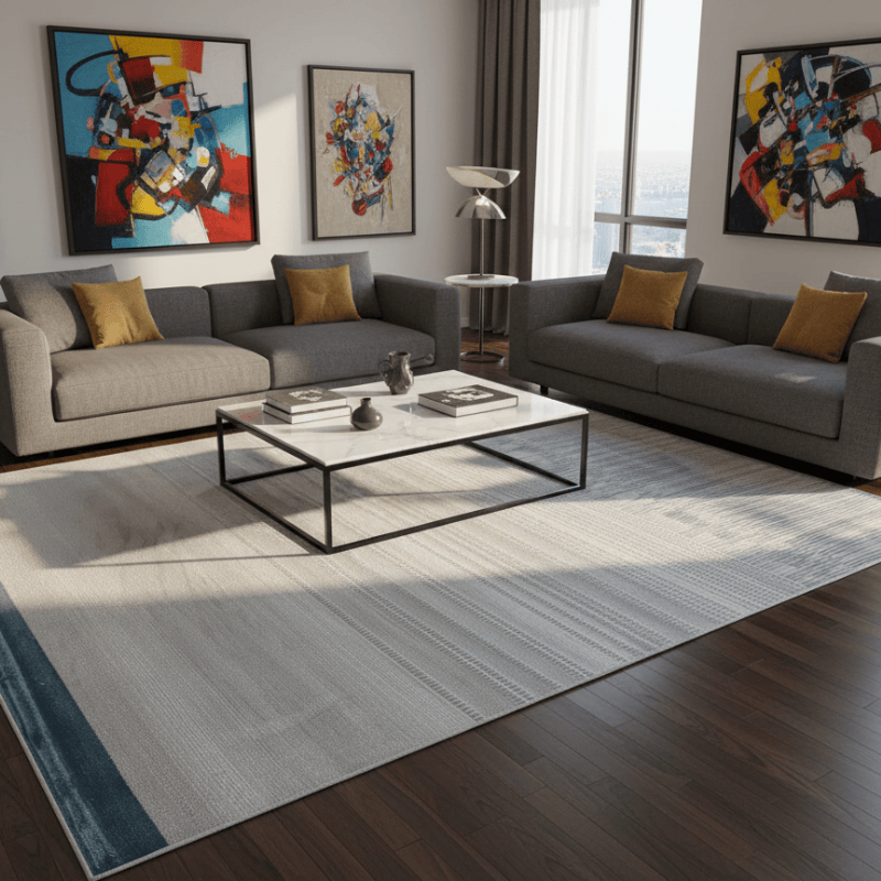 定番北欧風3Dデザインのウィルトン織カーペット（Yufan）