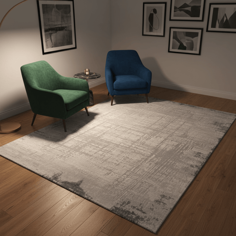 定番北欧風3Dデザインのウィルトン織カーペット（Yufan）