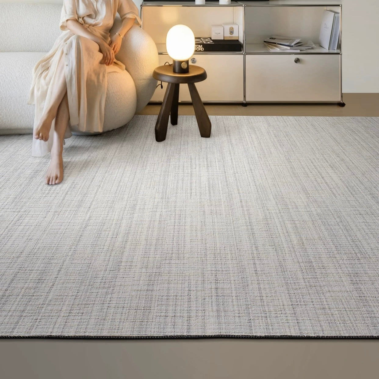 Machine-woven carpet made from pure natural wool! A high-quality product that you can use for a long time (Skin) 