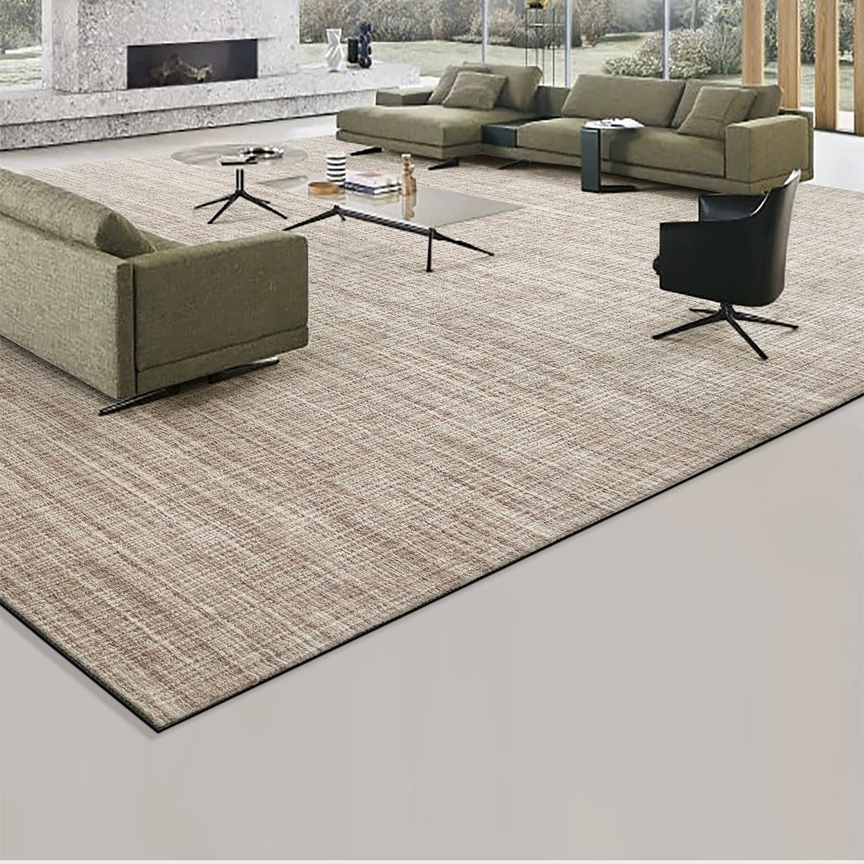 Machine-woven carpet made from pure natural wool! A high-quality product that you can use for a long time (Skin) 