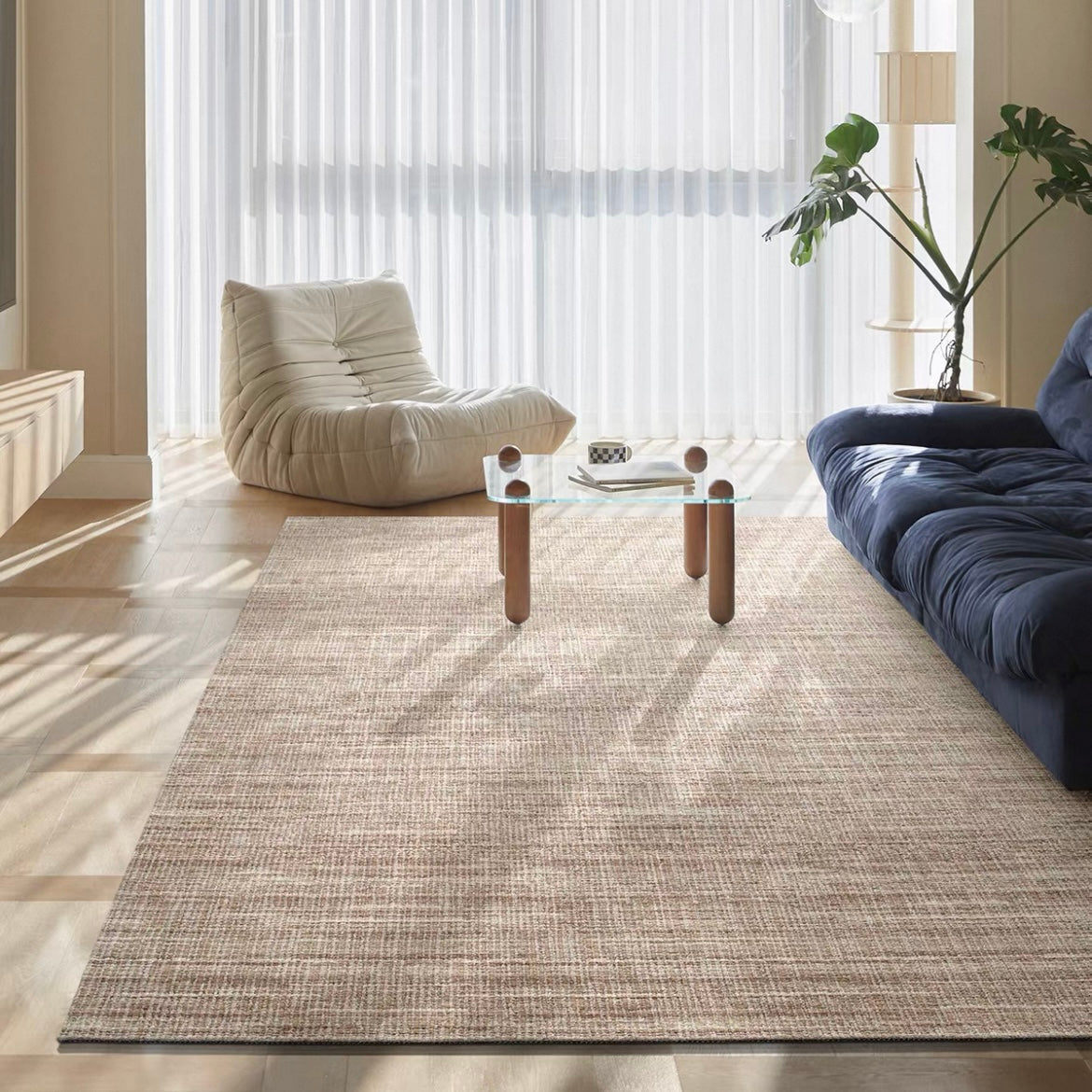 Machine-woven carpet made from pure natural wool! A high-quality product that you can use for a long time (Skin) 