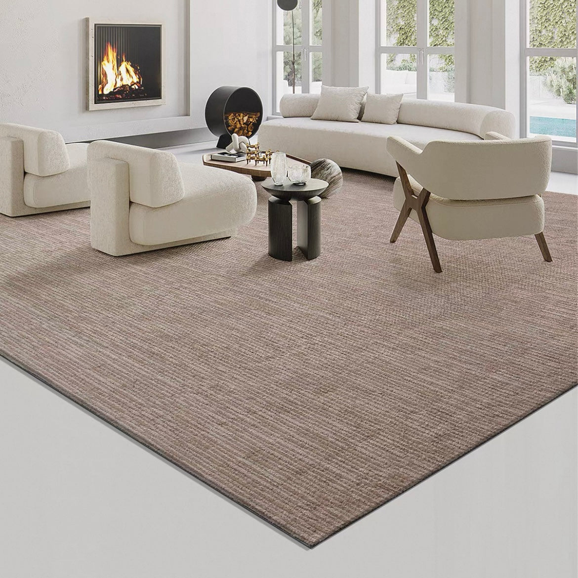 Machine-woven carpet made from pure natural wool! A high-quality product that you can use for a long time (Skin) 
