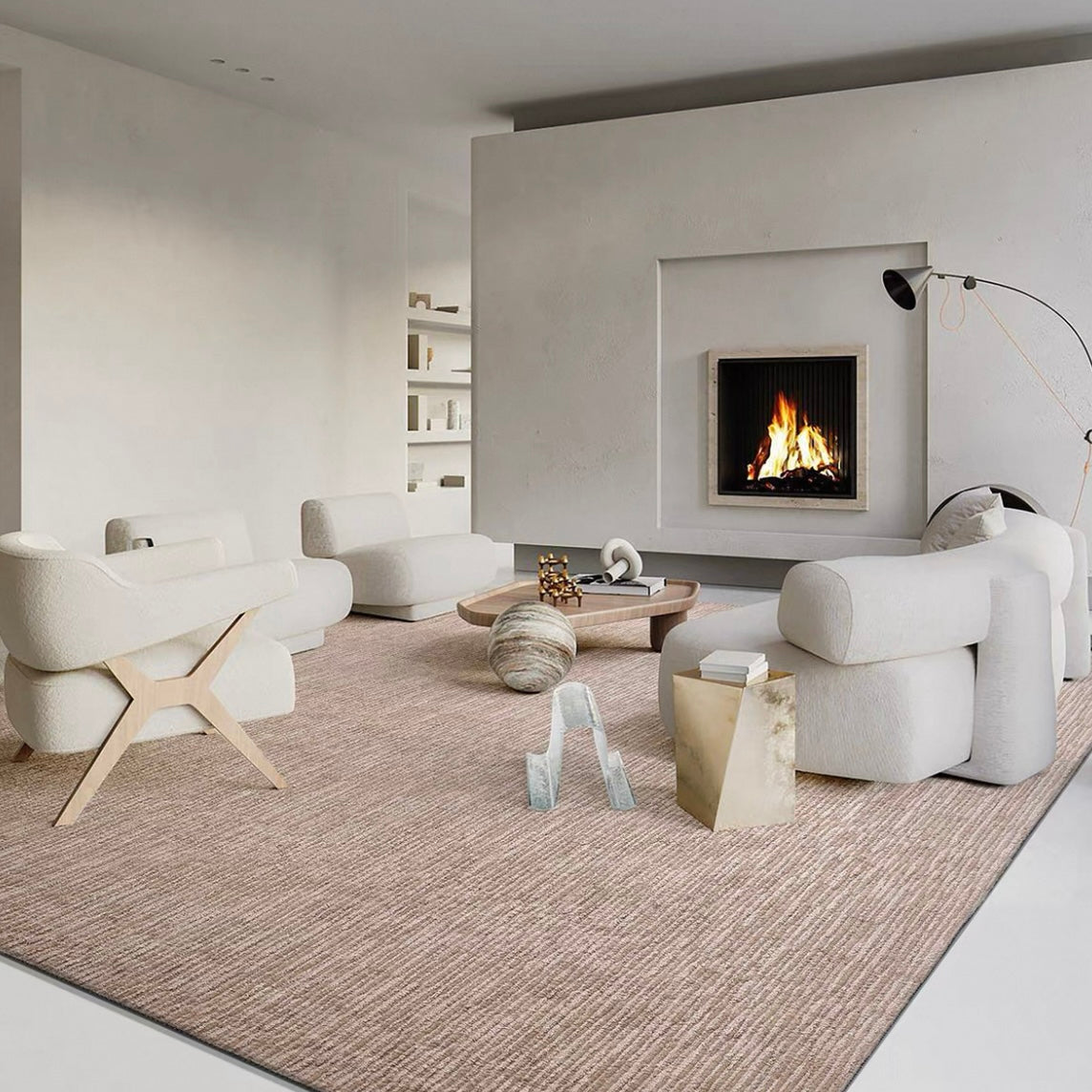 Machine-woven carpet made from pure natural wool! A high-quality product that you can use for a long time (Skin) 