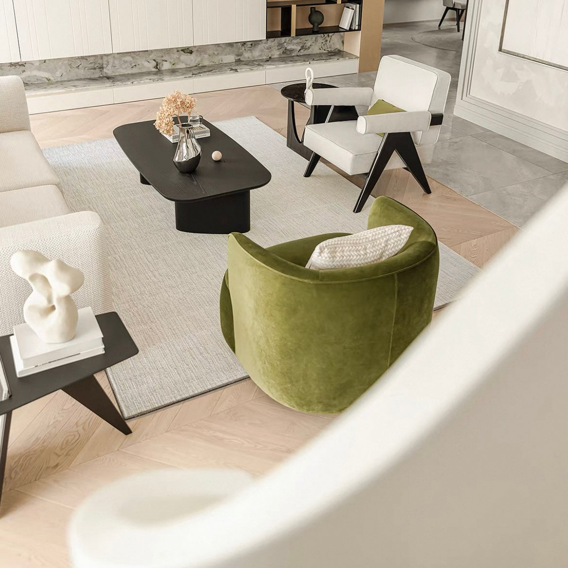 Machine-woven carpet made from pure natural wool! A high-quality product that you can use for a long time (Skin) 